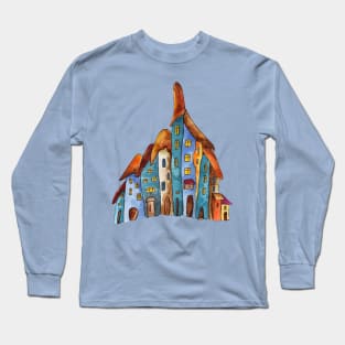 FAIRYTALE HOUSE WATERCOLOR Long Sleeve T-Shirt